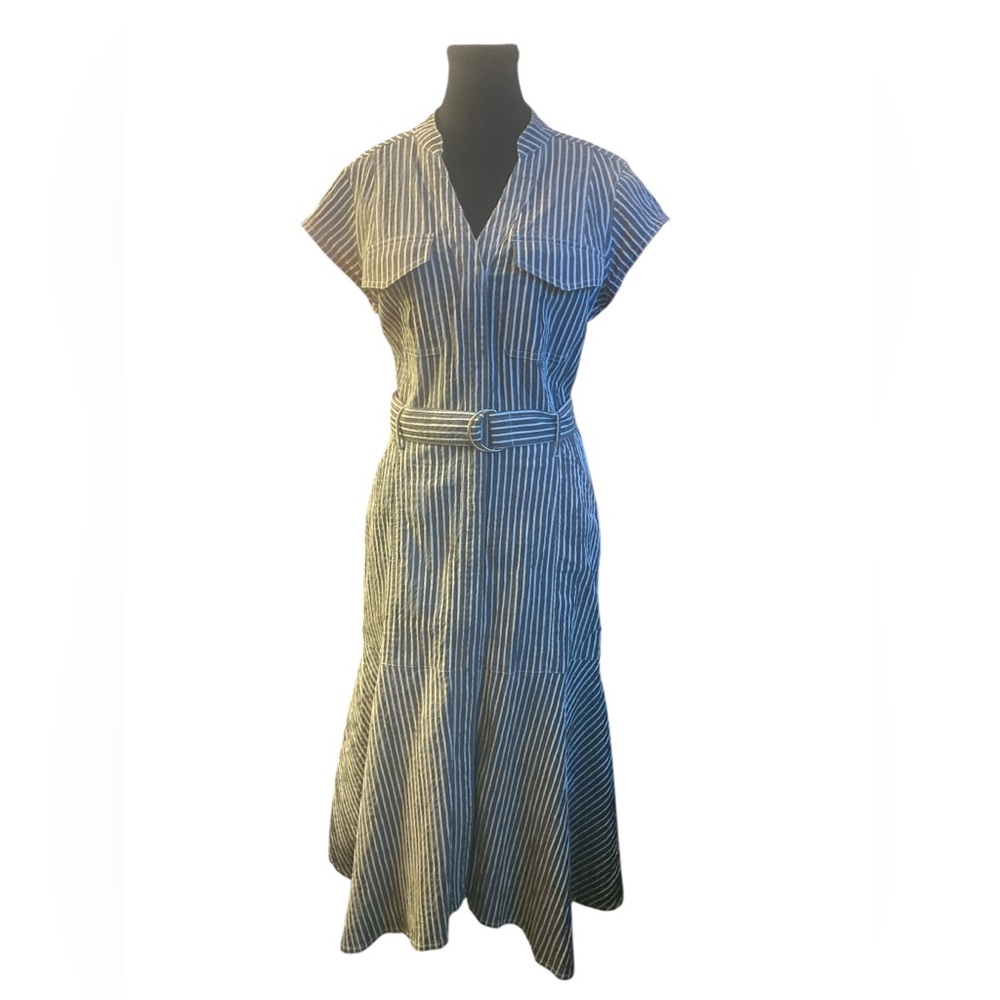 White House Black Market Pleated Tiered Midi Sundress NWT 10